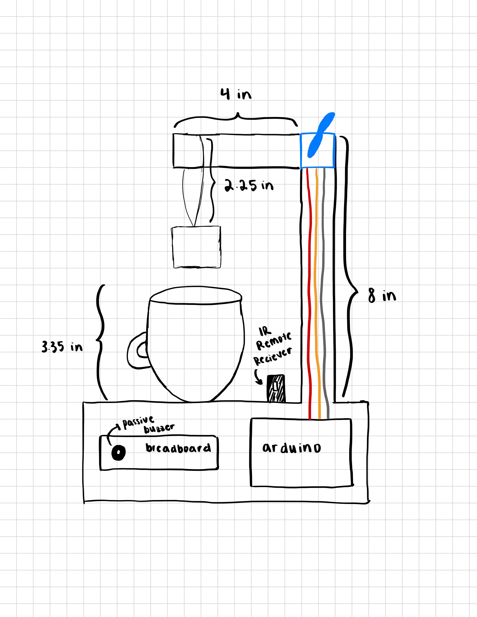 Steeply sketch — early concept drawings for the tea steeper